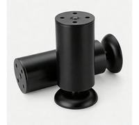 Générique Pieds De Canapé Et D'armoire en Acier Inoxydable De Rechange - avec Coupelles Réglables - Lot De 2 Pieds Support Bibliothèque Cadre Lit, avec des Vis(Noir,12cm)