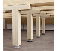 Générique Pieds de Lit en Bois Cadre de Support Pied de Remplacement Pied de Meuble à Hauteur Réglable pour Cadre de Canapé-Lit 4 Pièces (38 cm (14,9 Pouces)