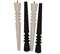 Générique Pieds De Meubles De Rechange en Bois Massif pour Entrée, Couloir, Console, Canapé, Étagère Ouverte, Montage Minimal(White-b,45x6cm/17.7x2.4in)