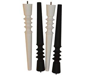 Générique Pieds De Meubles De Rechange en Bois Massif pour Entrée, Couloir, Console, Canapé, Étagère Ouverte, Montage Minimal(Black-b,35x6cm/13.8x2.4in)