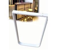 Générique Pieds de Meubles en Fer, Pieds de Bureau de Support latéral réglables, Pieds d'armoire de comptoir de Barre en métal Robuste, for Le Bureau à Domicile(Milk,19.7x32.3in/50x82cm)