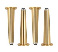 Générique Pieds De Meubles en Métal, 15 Cm Pied Support Robustes Réglables Armoire, Table Bureau avec Vis,pour Rangement Cube, Table De Chevet Ou Pouf(Gold,15cm)