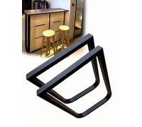 Générique Pieds de Meubles en métal, Pieds de Tabouret de Bar réglables, Pieds de Table Robustes for Bureau, Armoire, établi - Support de Support latéral Simple (Lot de 2)(40x76cm)