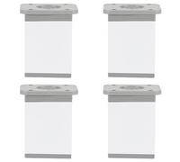 Générique Pieds de Meubles Pieds de Canapé Blancs, 4 Pièces, Carrés Et Réglables, en Alliage Aluminium, Hauteur : 6 à 40 cm, Pieds de Canapé, Pieds de Meubles : 8 cm/3,1 Pouces