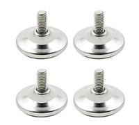 Générique Pieds de Meubles réglables en Acier Inoxydable, 4 pièces, Armoire Table, niveleur Fixe antidérapant, Accessoires ménagers universels(M8-2)