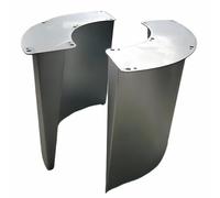 Générique Pieds De Rechange De Banc 43,5 X 37 Cm | Pieds De Support en Acier Inoxydable Brossé | Piètement Robuste Et Élégant pour Table Basse | Antidérapants Et Faciles À Installer(Gray)