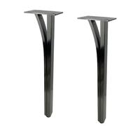 Générique Pieds De Rechange en Métal Meubles Hauteur 23 CM, Salle De Bain Pied Tables Basses Bureaux, Installation Facile Grâce À Leurs Coupelles Antidérapantes(Noir,43cm(2pcs))