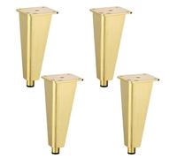 Générique Pieds De Support Réglables pour Lit Et Commode - Pieds De Nivellement en Acier - Supports De Rehausse Pré-percés pour Meubles(Gold,25cm/9.8in)