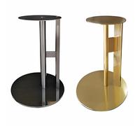 Générique Pieds De Support Ronds De 50 Cm De Hauteur pour Table De Restaurant, avec Base Antidérapante Robuste, Pieds De Bureaupour Cocktails en Tube Métallique(Noir)