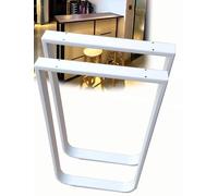 Générique Pieds de Table en métal réglables, Tube carré Robuste, Pieds de Remplacement for Meubles, Ensemble de 2 Pieds de Banc en Fer(Cream,50x78cm/19.7x3.7in)