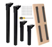 Générique Pieds De Table Pliables en Métal, Pièces De Rechange pour Meubles avec Charnière Autobloquante, Rehausseurs De Meubles Kit D'installation Complet(45cm/17.7in)