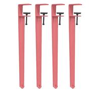 Générique Pieds de Table réglables en métal pour Table Basse DIY, Design en F avec Coussin de Protection et clé Allen, Fer pour Bureau à Manger et Console, sans perçage (71 cm, Rose)