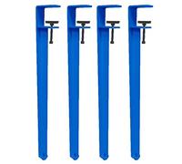 Générique Pieds de Table réglables en métal pour Table Basse DIY, Design en F, Pieds de Console en Fer, Installation Facile, Coussin de Protection et clé Allen Inclus, 71 cm, Bleu foncé