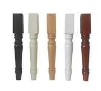 Générique Pieds De Table Style Ferme Non Peint - Pieds De Rechange pour Meubles D'îlot De Cuisine - Lot De 4 Pied pour DIY Table Basse Et Chaises(Blanc,43cm/17in)