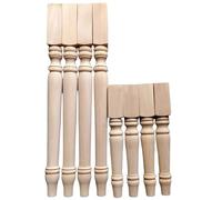 Générique Pieds De Table Style Ferme Non Peint - Pieds De Rechange pour Meubles D'îlot De Cuisine - Lot De 4 Pied pour DIY Table Basse Et Chaises(Unpainted,43cm/17in)