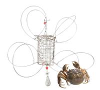 Générique Piège À Crabes | Équipement de Pêche avec 8 Anne| Piège à Crabe Portable Anti-Fuite pour la Pêche en Eau Douce en Eau Salée au Homard Crevettes sur Glace à la Plage sur Jetée