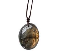 Générique Pierre de naturel - Pendentif gemme en larme, collier minéral irrégulier | Bijoux de charme jasper, quartz poli drop, semi précieuse des perles dégringolés pour les femmes, l