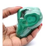 Générique Pierre d'ornement en Malachite de 260 grammes et 80 millimètres, Minéral Malachite du Congo-Kinshasa, Pierre Naturelle, Produit Unique, Minéral décoratif, Pierre de Bonheur