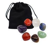 Générique Pierres De De Sept Couleurs - Ensemble De Pierres Précieuses D'énergie Brutes Et Polies | Décor De Méditation De Yoga De, pour La Maison Et Le Bureau, Cadeaux Spirituels, Colle