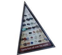 Générique Pierres précieuses d ' Agate de Naturel Miniatures, 36 Types, vitrine compacte Incluse, Convient à des Fins éducatives, Collection de spécimens minéraux naturels
