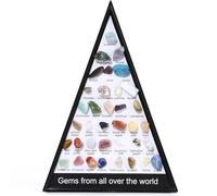 Générique Pierres précieuses d ' Agate de Naturel Miniatures, 36 Types, vitrine compacte Incluse, Convient à des Fins éducatives, Collection de spécimens minéraux naturels