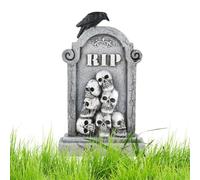 Générique Pierres Tombales d'halloween,Décorations de Tombes pour Le Cimetière - Stèles Miniatures Effrayantes Décoratives pour Jardin Extérieur Fête Clôture Cimetière Artisanat