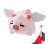 Générique Pig Plush - Angel Soft Toy, No Batteries Required, Built-in Whistle, Hangable Stress Relief Cute Animal, Fun Gift for Boys Girls Women Men Adults Kids | Playtime and