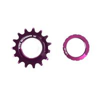 Générique Pignons de vélo à pignon Fixe 13T/14T/15T/16T/17T/18T/19T/20T, Volant d'inertie Vitesse Unique, Anneau Verrouillage Piste(Purple 16T)