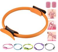 Générique Pilates Ring Fitness Trainer, 2025 New Pilates Circle Ring 14.96" Yoga Rings Magic Circle with Dual Padded Handles, for Toning Arms, Legs Men and Women (Orange)