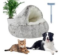 Générique Pilcozi Lit Chien,Lit Cocon ThéRapeutique Pilcozy Chien,Cosy Pillow pour Chiens pour Chat Et Petit Chiens,Doux AntidéRapant Lavable,Demi-Fermé (Coffee,100cm)