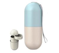 Générique Pill Box - Waterproof 7 Day Airtight Portable Box, 7 Day Pill Organizer for Fish Oil Supplements Medication Storage Travel Purse Daily Use Compact Organizer Case, 1.57inch