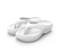 Générique Pillow Arch Support Flip Flops for Women, Walking Platform Flipflops Pillow Soft Beach,Cloud Orthopedic Sandals Slippers Lightweight Cushioning Shock-Absorbing (White)
