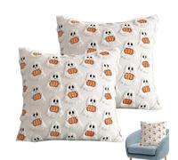 Générique Pillow Covers, Pumpkin Decor, Fall Themed Cushion Cover 2 Pieces, Spooky Accents for Sofa, Bedroom, Dorm, Apartment, Farmhouse, Patio, Living Room and Halloween Decoration