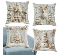 Générique Pillow Covers - Set Seasonal Pillowcases Christmas | Holiday Sofa Cushion Cover Set Soft Fabric Easy Slip on Design for Bedroom, Office, Apartment Or Party Planners, 17.72x17.72in