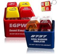 Générique Pilot and Crew Alert Keychain Egpws Warning Sound Simulator, Airplane Emergency Alert Keychains for Aviation Fans, LED Light ensemble 2 pièces