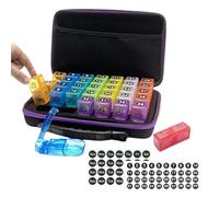 Générique Pilulier,Distributeur Portable | Organisateur Mensuel de Pilules 3 Fois par Jour,pour Compléments D'Huile De Poisson Pochette De Voyage Usage Quotidien Pharmacie Et