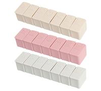 Générique Pilulier Hebdomadaire à 7 Grilles, Boîte de Rangement Portable en Plastique, 3 Pièces, Compartiment Unique pour Remède et Vitamines, pour Voyage et Organisation Quotidienne