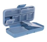 Générique Pilulier Portable Grand Format Bleu Boîtier Multi-Compartiments Étanche Organiseur Compact Résistant à L'Usure pour Rangement Quotidien des Remède et Accessoires