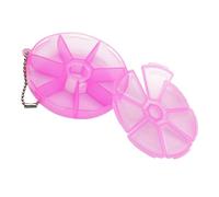 Générique Pilulier Rond Hebdomadaire 7 Compartiments en Pp Portable Rappel pour Vitamines et Petits Objets, Taille Pratique pour Long Voyage ou Pique-niques