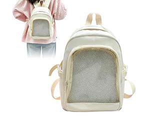 Générique Pin Display Backpack - Casual Clear Window Backpack, Fashion Kids Bookbag for Collectors, Students & Cosplayers, Stylish Display Rucksack for Travel, School, Daily Commute and Events