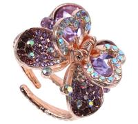 Générique Pince à Cheveux Moyenne Strass Violet Accessoire Cheveux pour Femmes et Épais Maintien Confortable pour Coiffure Semi-Attachée