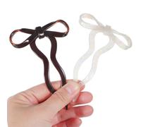 Générique Pince à Cheveux Nœud en Alliage, Lot de 2 Épingles Françaises Forme de U, Couleurs Sirène et Marron, Accessoires Coiffure Polyvalents pour Chignons et Tresses, Adaptée à Divers