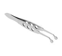 Générique Pince à Épiler à Bout Rond pour Déboucher Glandes et Soulager Orgelets en Acier Inoxydable pour Massage des Glandes de Meibomius, Outil de Précision