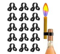 Générique Pince Étoile pour Bouteille de Champagne | Porte-Bougie pour Bouteille de Vin,15 Pièces Fixations Antidérapantes Polyvalentes pour Cérémonie Anniversaire Mariage Fête Maison Cuisine