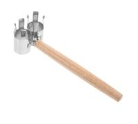 Générique Pince pour Bâtonnets de Moxa à Double Tête avec Manche en Bois, Support Portable en Acier Inoxydable pour Moxibustion à Domicile, Améliore L'efficacité