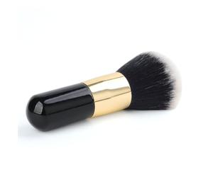 Générique Pinceau à Fond de Teint Plat pour Application de Blush et Bronzer Noir pour en Nylon pour Maquillage Visage Fluide et Crème