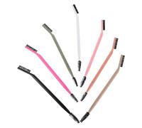 Générique Pinceau à Maquillage Double Embout pour Sourcils et Cils, 7pcs, Poils Doux, Léger, Plastique et Nylon, pour Maquillage des Yeux et Voyage