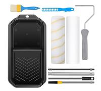 Générique Pinceau À Rouleau SkillPaint Permettant De Gagner du Temps | Kit De Peinture De 9 Pouces, Brosses À Cadre De Plateau Professionnelles, Tiges D'extension Pour Les Projets De Décoration De
