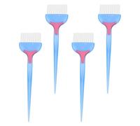 Générique Pinceau à Teinture pour Cheveux 4 Pièces en Abs Bleu, Brosse Douce pour Coloration et Soins Diy, pour Mèches et Usage Professionnel