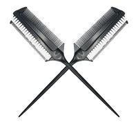 Générique Pinceau Applicateur de Teinture Capillaire en Plastique Noir Brosse Réutilisable 2pcs pour Application Cheveux à Domicile ou Salon Professionnel à Domicile ou Salon Professionnel
